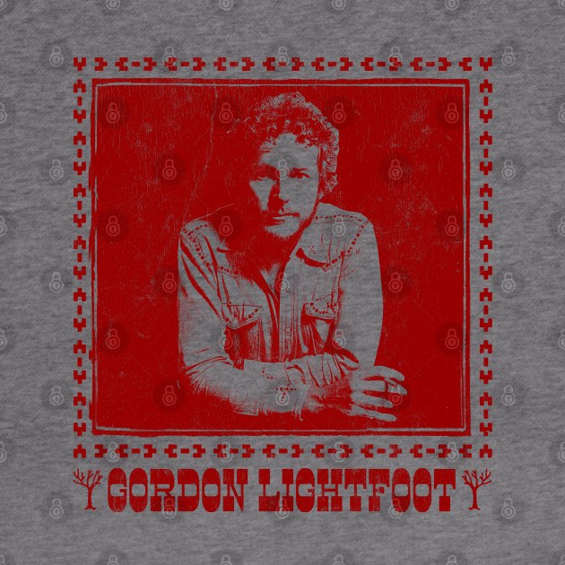 Gordon Lightfoot /\/\ Retro Style Country Fan Design by DankFutura